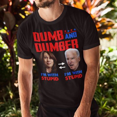 Alternative view of Biden Harris Dumb And Dumber Funny Political T-shirt - Anti Biden Harris V-neck Shirt