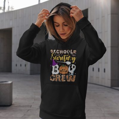 Alternative view of School Secretary Boo Crew Cute Halloween Hoodie - Sweatshirt - Long Sleeve