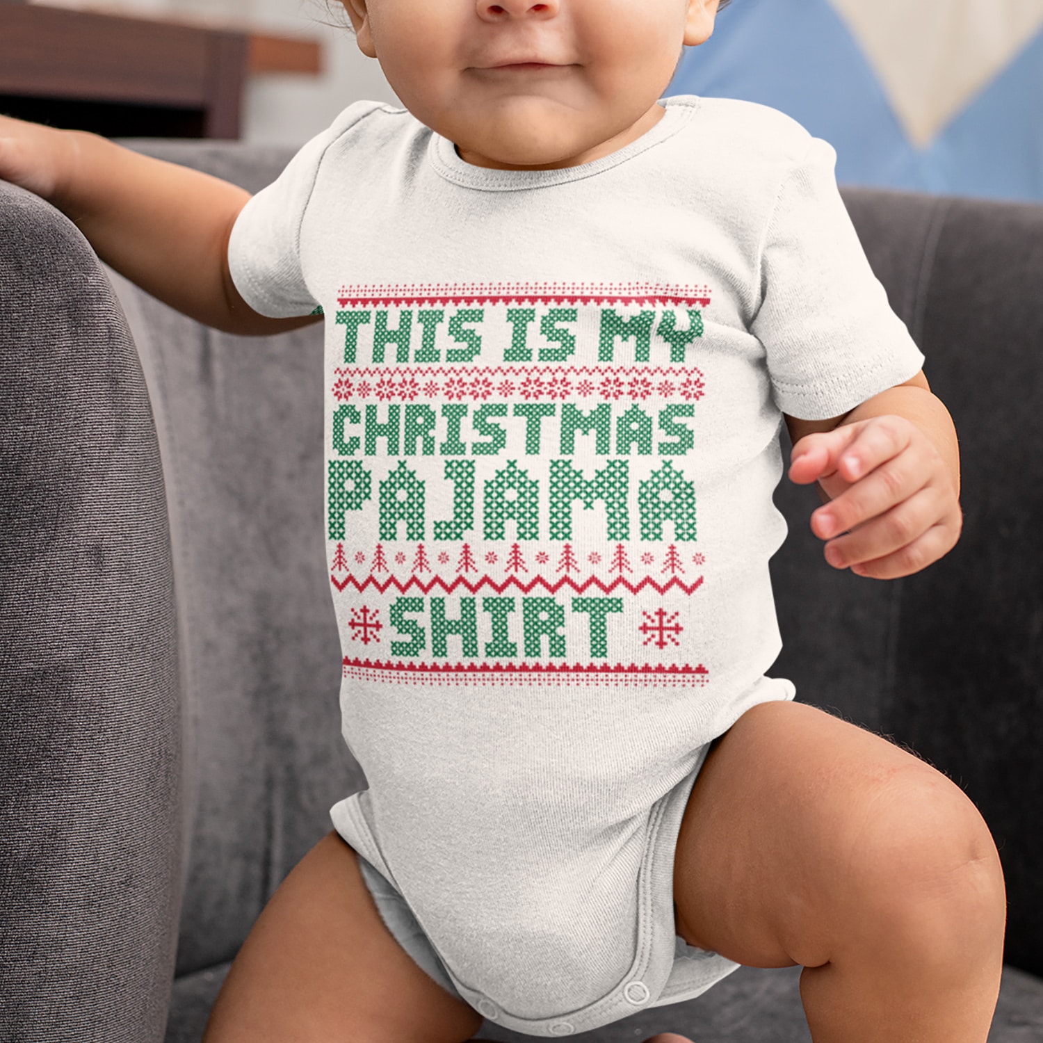 First Christmas Funny Christmas Baby Onesie This Is My Christmas
