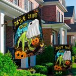 8BN. Rawr Halloween 30x40 Garden & House Mockup 2