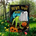 8BN. Rawr Halloween 30x40 Garden Flag Mockup 5