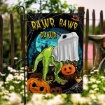 8BN. Rawr Halloween 30x40 Garden Flag Mockup 6