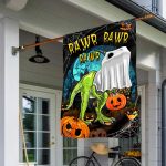 8BN. Rawr Halloween 30x40 House Flag Mockup 1