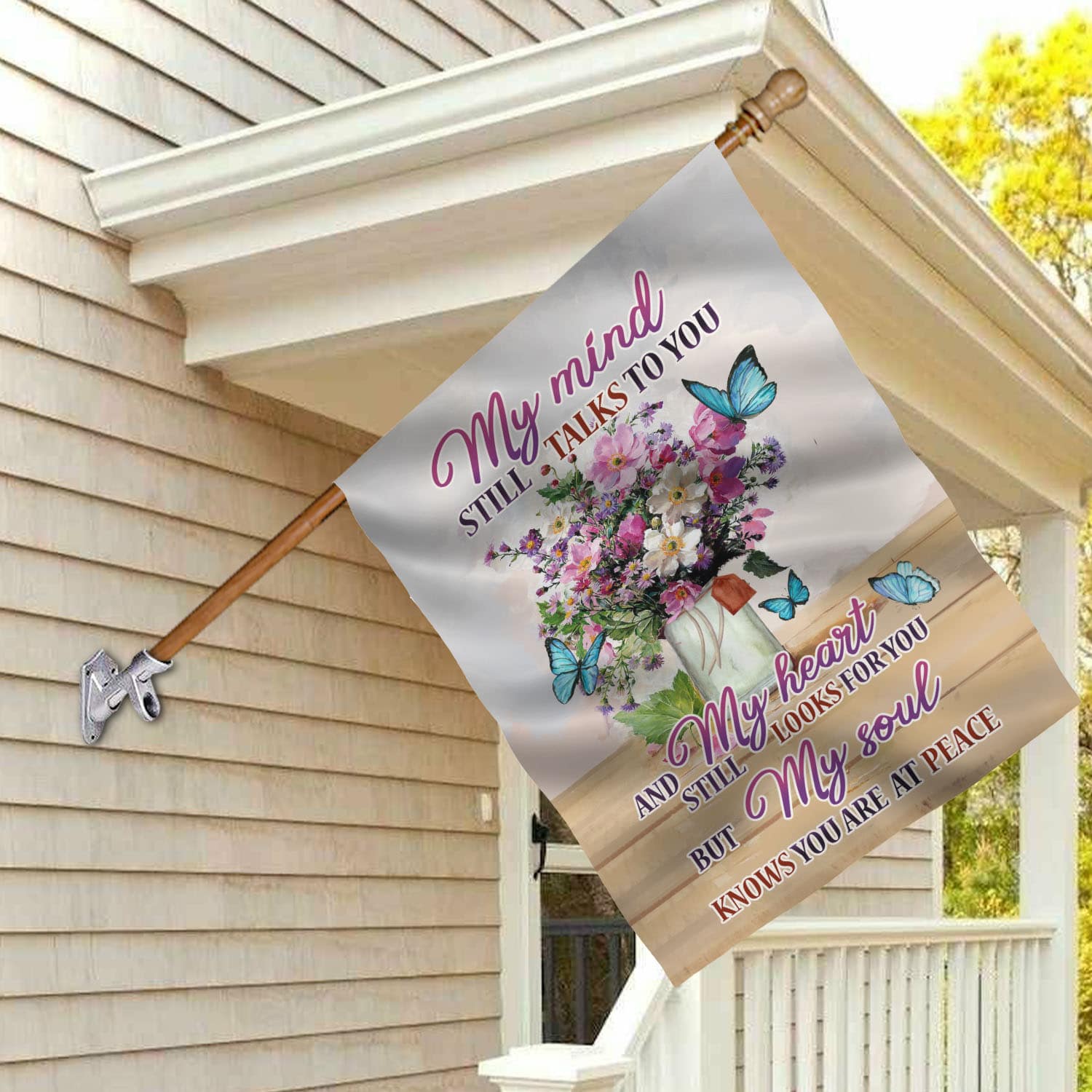 1BN. At Peace FLAG 30x40 House Flag Mockup 2