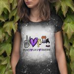 Peace Love Hispanic Sanderson Sisters Sublimation Bleached T-Shirt - Funny Hocus Pocus Bleach Shirt