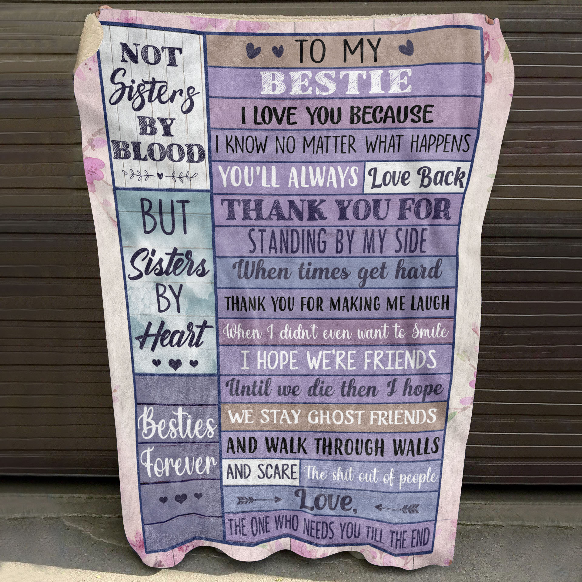 2O. To My Bestie Blanket Mockup 10