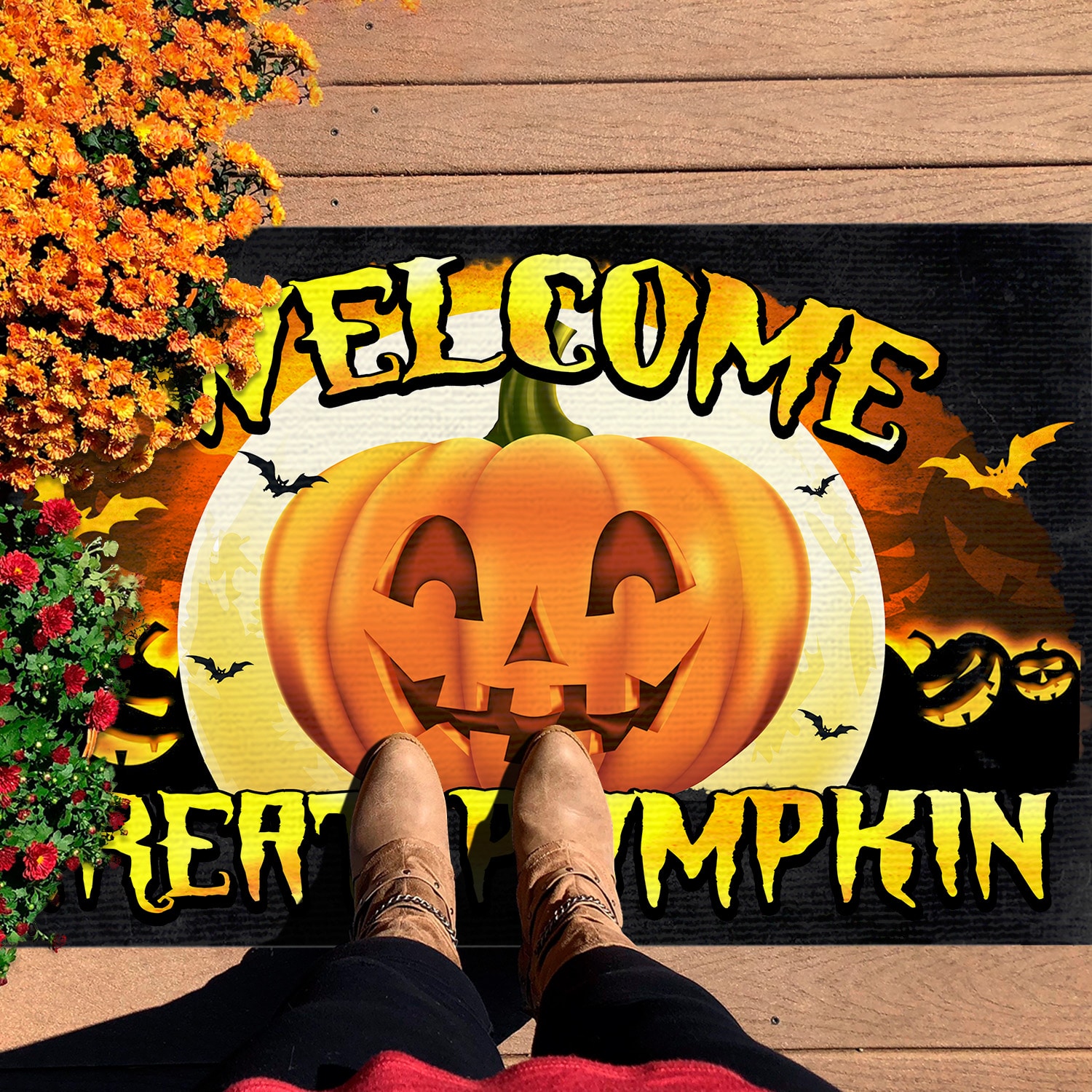 3Th. Welcome Great Pumpkin(4) Doormat mockup 7