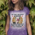 Biden The First President In History To Be Installed By Voter Fraud Fake News And Tech Censorship Bleached T-Shirt