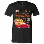 2Th. Meet Me At The Pumpkin Patch (5), Black, V-Neck T-Shirt