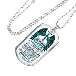 My Beloved Wife from Husband I Watched You Suffer but All I Could Do Was Sit Close By Dog Tag Pendant Necklace My Beloved Wife from Husband I Watched You Suffer but All I Could Do Was Sit Close By Dog Tag Pendant Necklace