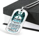 My Beloved Wife from Husband I Watched You Suffer but All I Could Do Was Sit Close By Dog Tag Pendant Necklace My Beloved Wife from Husband I Watched You Suffer but All I Could Do Was Sit Close By Dog Tag Pendant Necklace