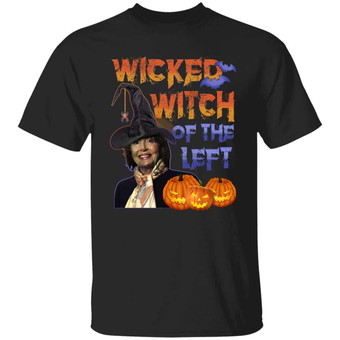 3NH. Wicked Witch Pelosi Tee, Black, Unisex T-Shirt
