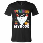 9Th. Teaching My Boo (tee), Black, V-Neck T-Shirt