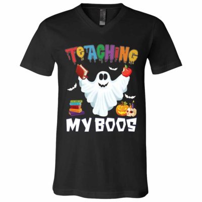 9Th. Teaching My Boo (tee), Black, V-Neck T-Shirt