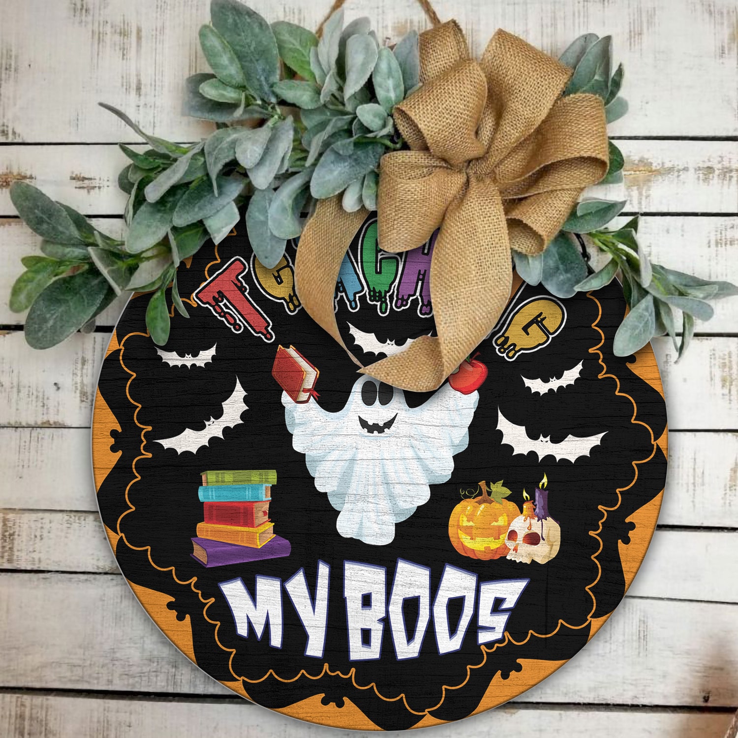 9Th. Teaching My Boo (circle doorsign) Door Sign Mockup 11