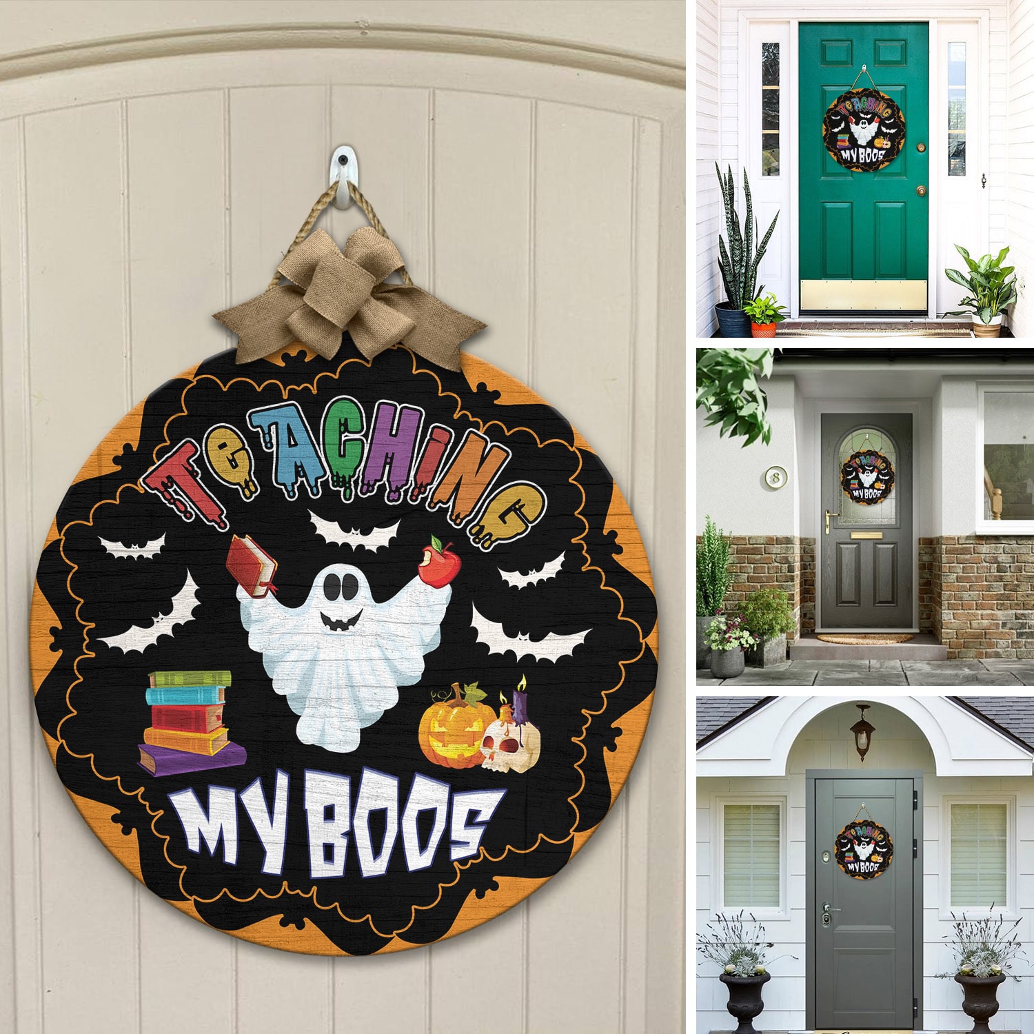 9Th. Teaching My Boo (circle doorsign) Door Sign Mockup 12