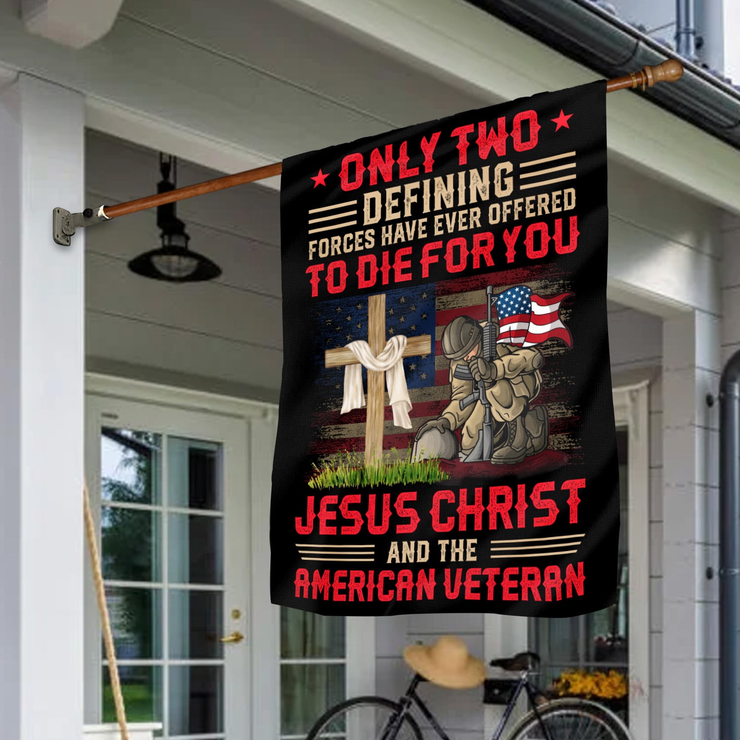 4Th. Offered To Die For You House Flag Mockup 1