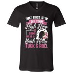 7Th. Step Off Your High Horse, Black, V-Neck T-Shirt
