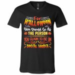 2Th. Halloween The Person You Claim, Black, V-Neck T-Shirt