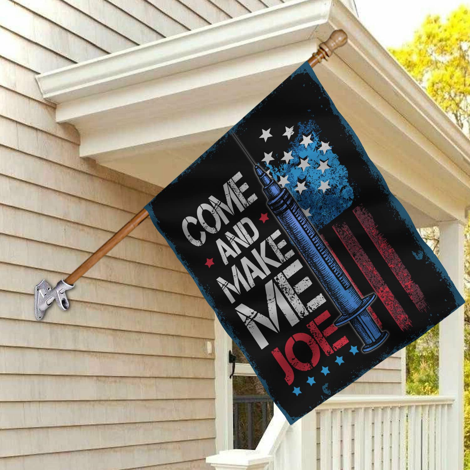 1BN. Come Take It Joe 30x40 House Flag Mockup 2