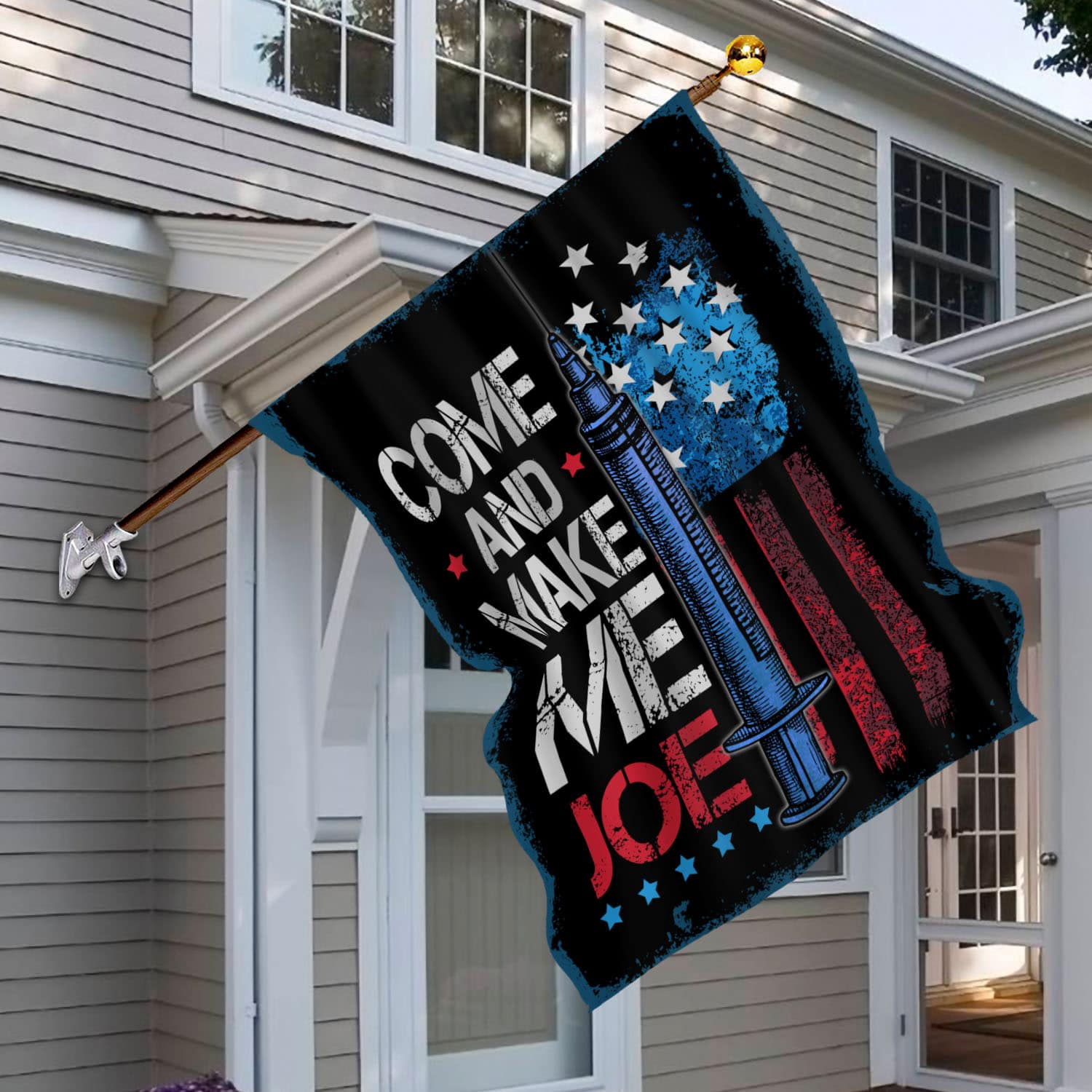 1BN. Come Take It Joe 30x40 House Flag Mockup 6