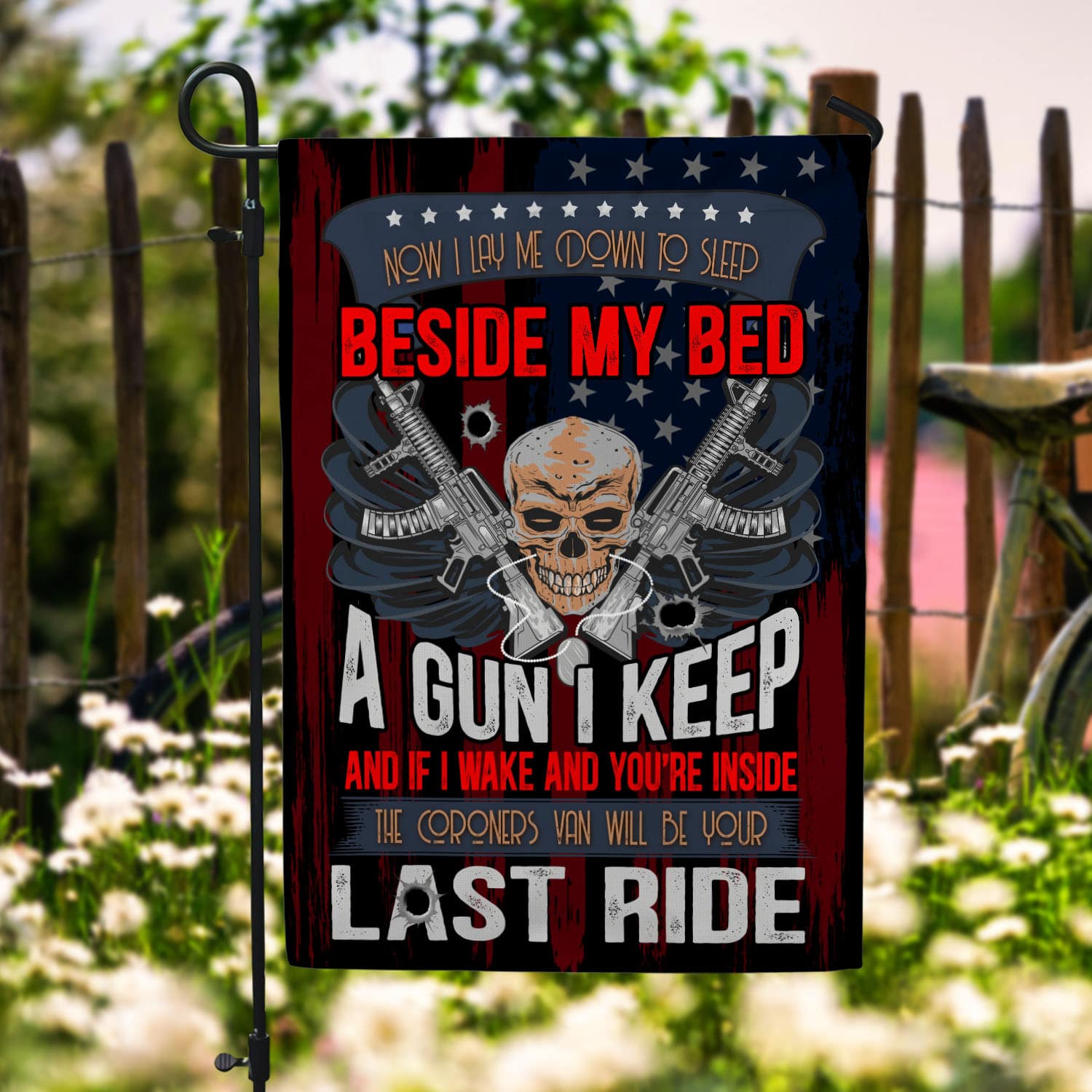 2BN uu tien. I Lay Me Down 30x40 Garden Flag Mockup 6