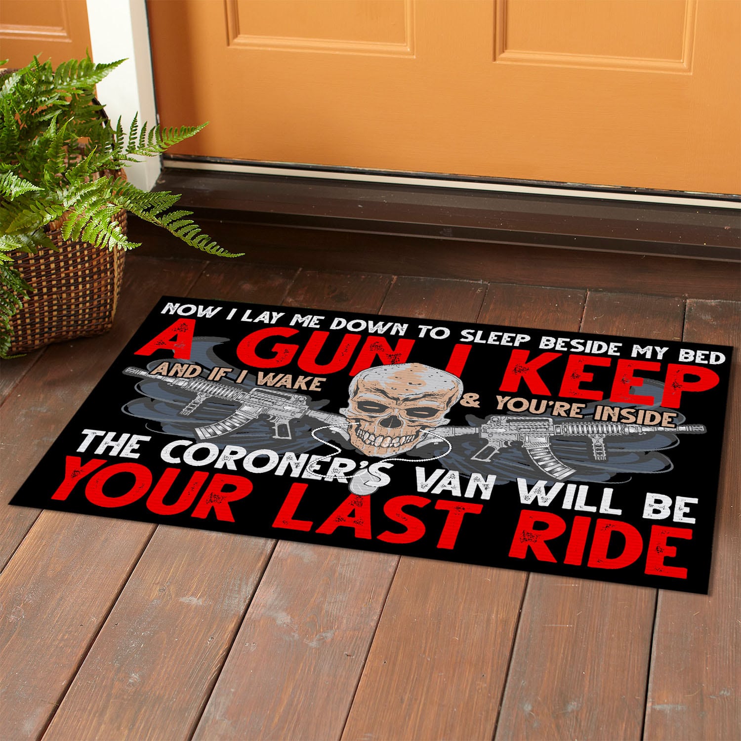 2BN uu tien. I Lay Me Down Doormat Doormat mockup 1