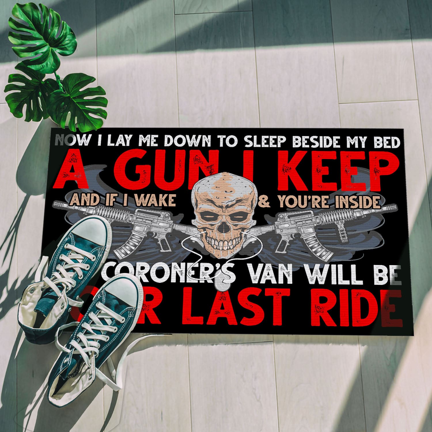 2BN uu tien. I Lay Me Down Doormat Doormat mockup 5