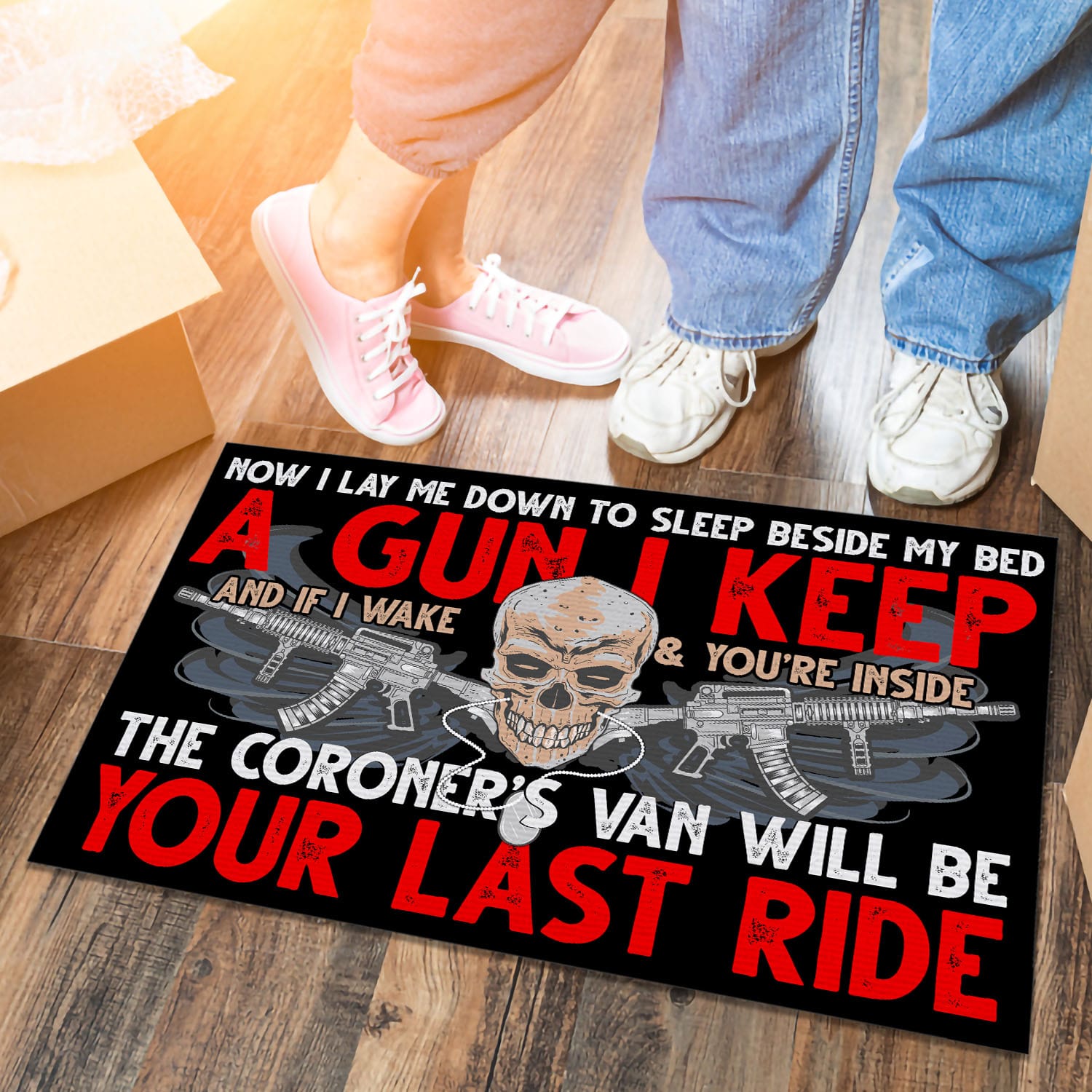 2BN uu tien. I Lay Me Down Doormat Doormat mockup 6