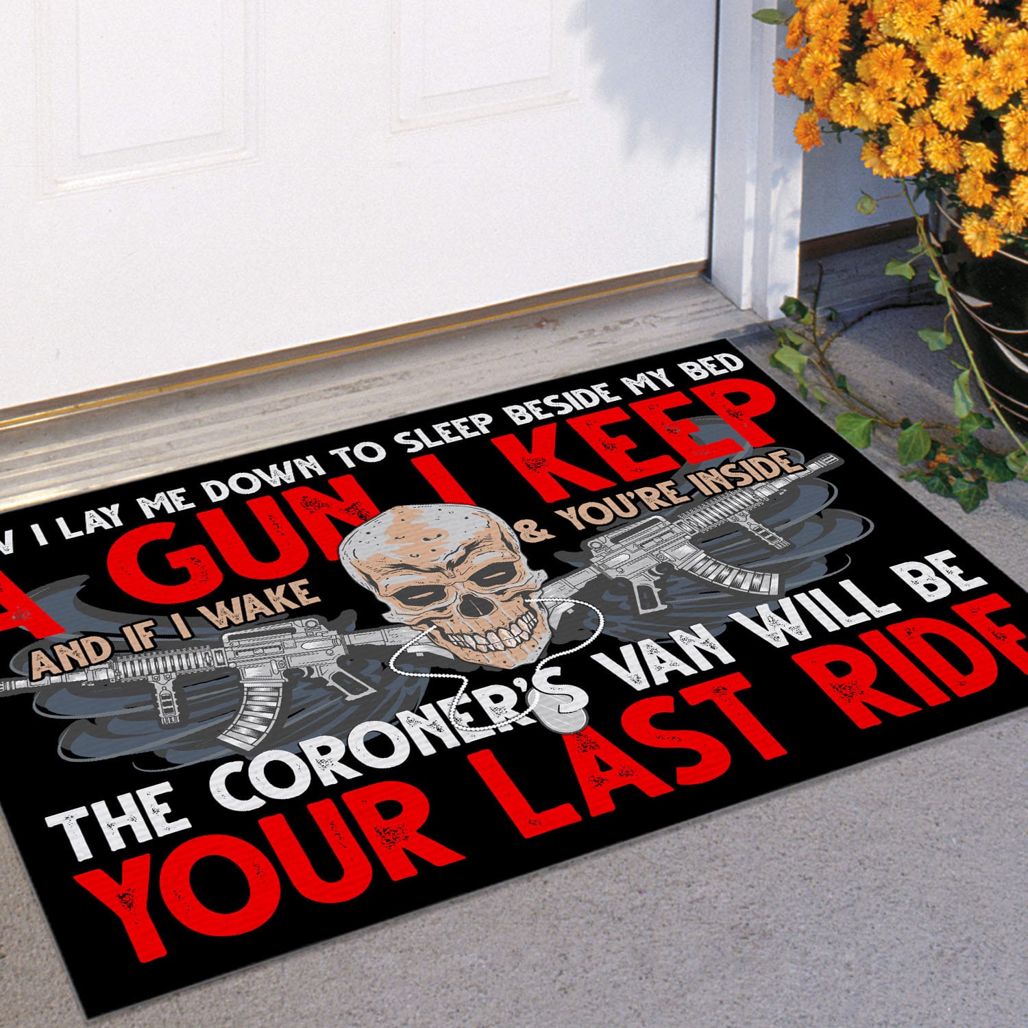 2BN uu tien. I Lay Me Down Doormat Doormat mockup 11