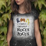 I Smell Children Sanderson Sisters Sublimation Bleached T-Shirt - Hocus Pocus Bleach Shirt