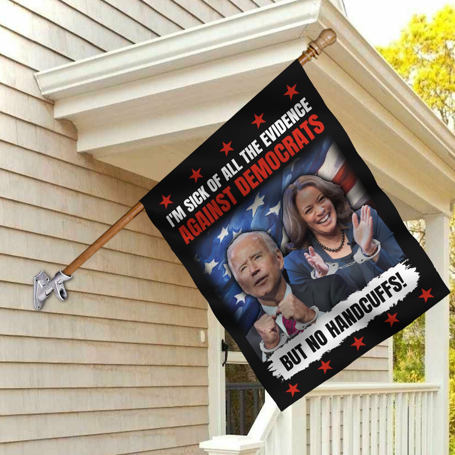 3NH. Against Democrats House Flag Mockup 2
