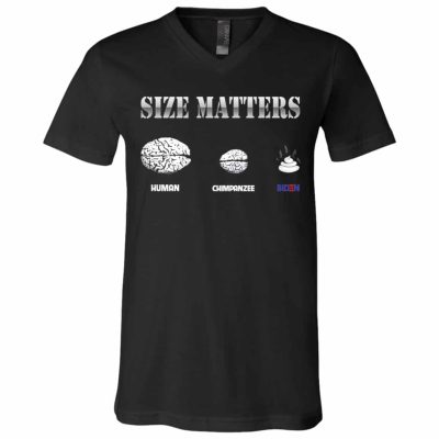 size t, Black, V-Neck T-Shirt
