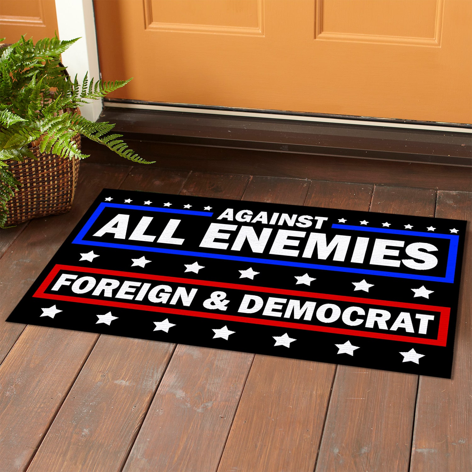 1NH. Uu tien. Against All Enemies Doormat Doormat mockup 1