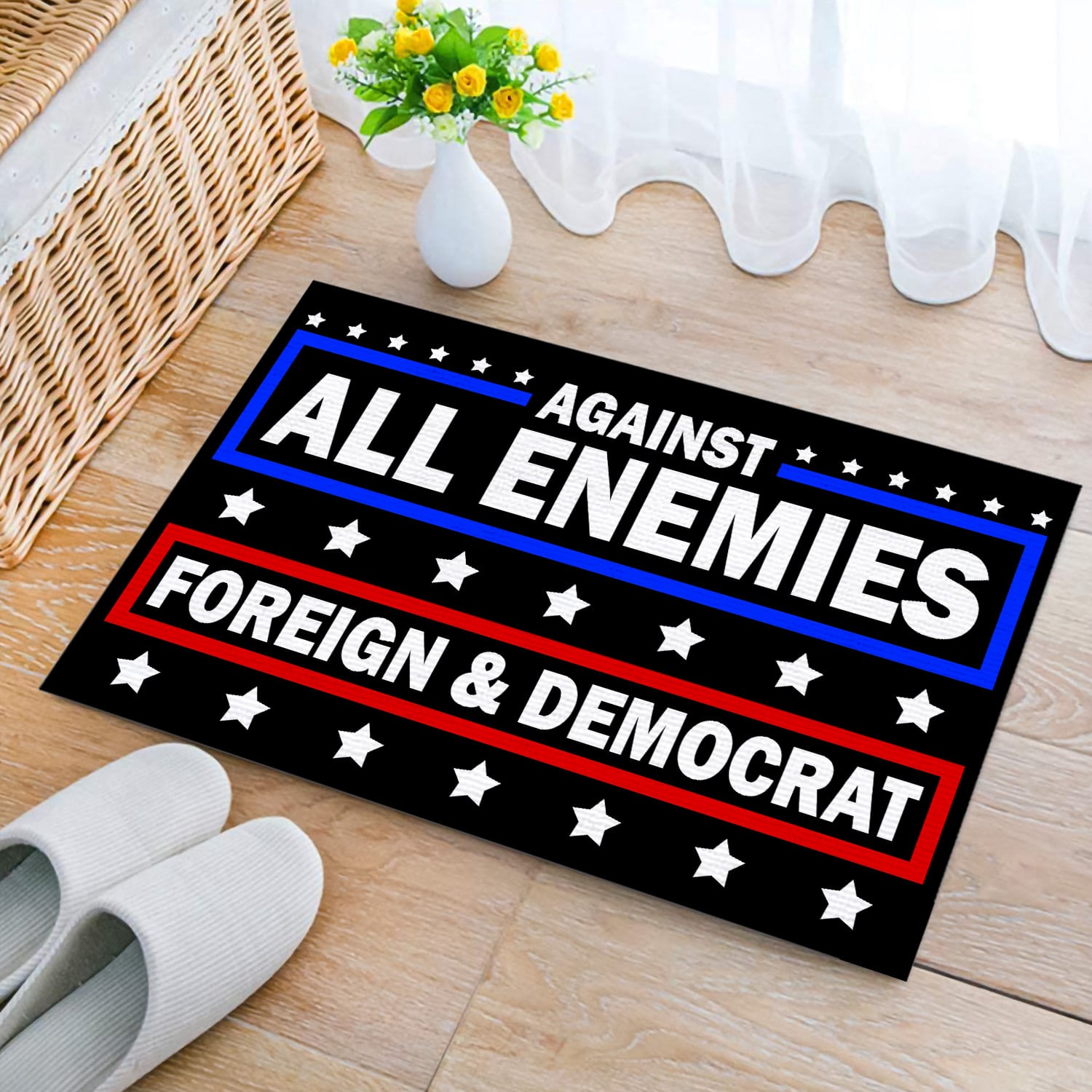 1NH. Uu tien. Against All Enemies Doormat Doormat mockup 2