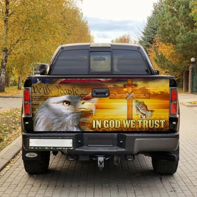 Alternative view of In God We Trust decal Religion God Truck Tailgate Decal Sticker Wrap - Vinyl Graphic Decal Bumper Sticker