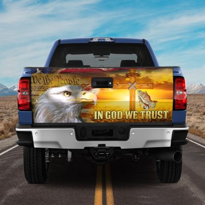 In God We Trust decal Religion God Truck Tailgate Decal Sticker Wrap - Vinyl Graphic Decal Bumper Sticker