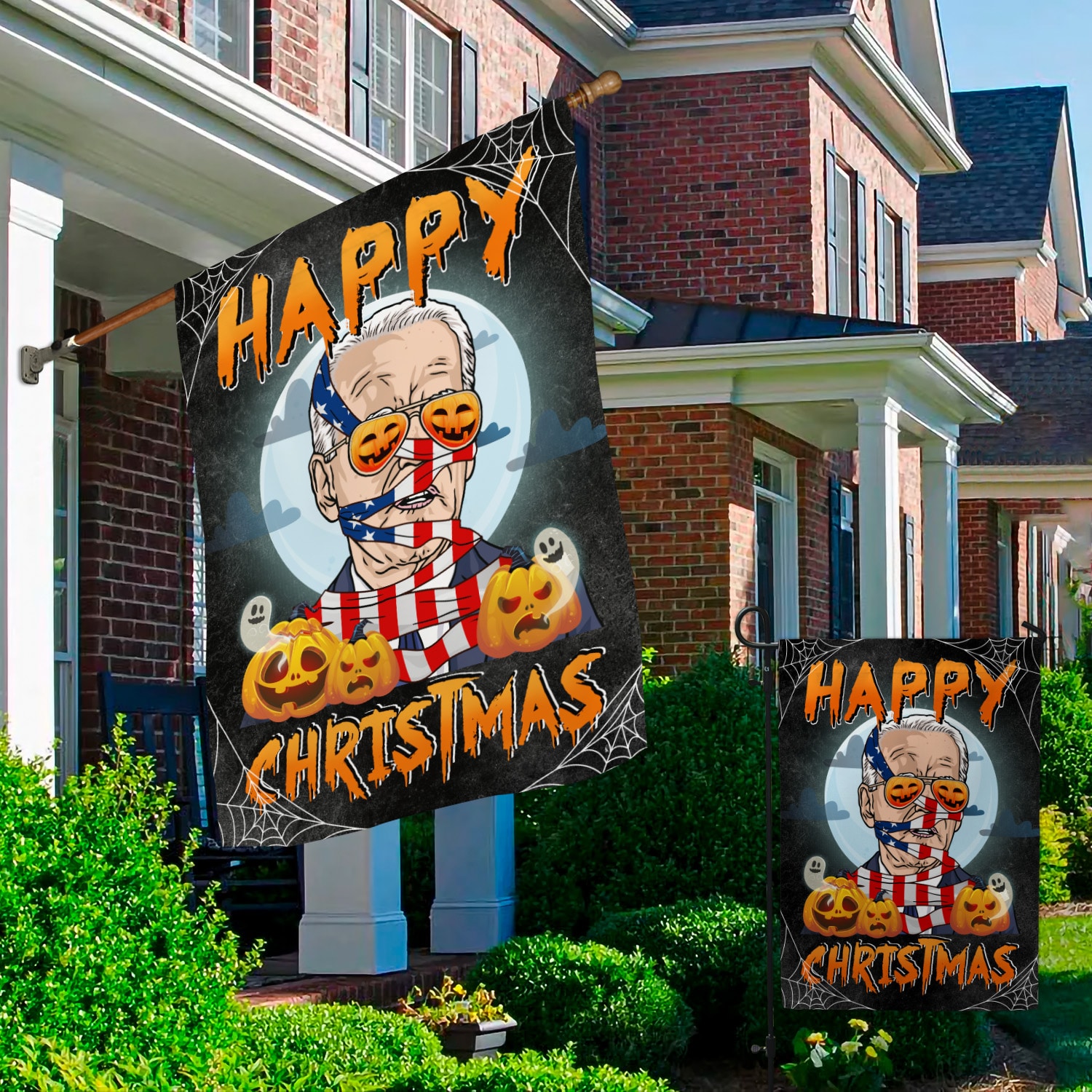 1Th. Happy Christmas Garden & House Mockup 2