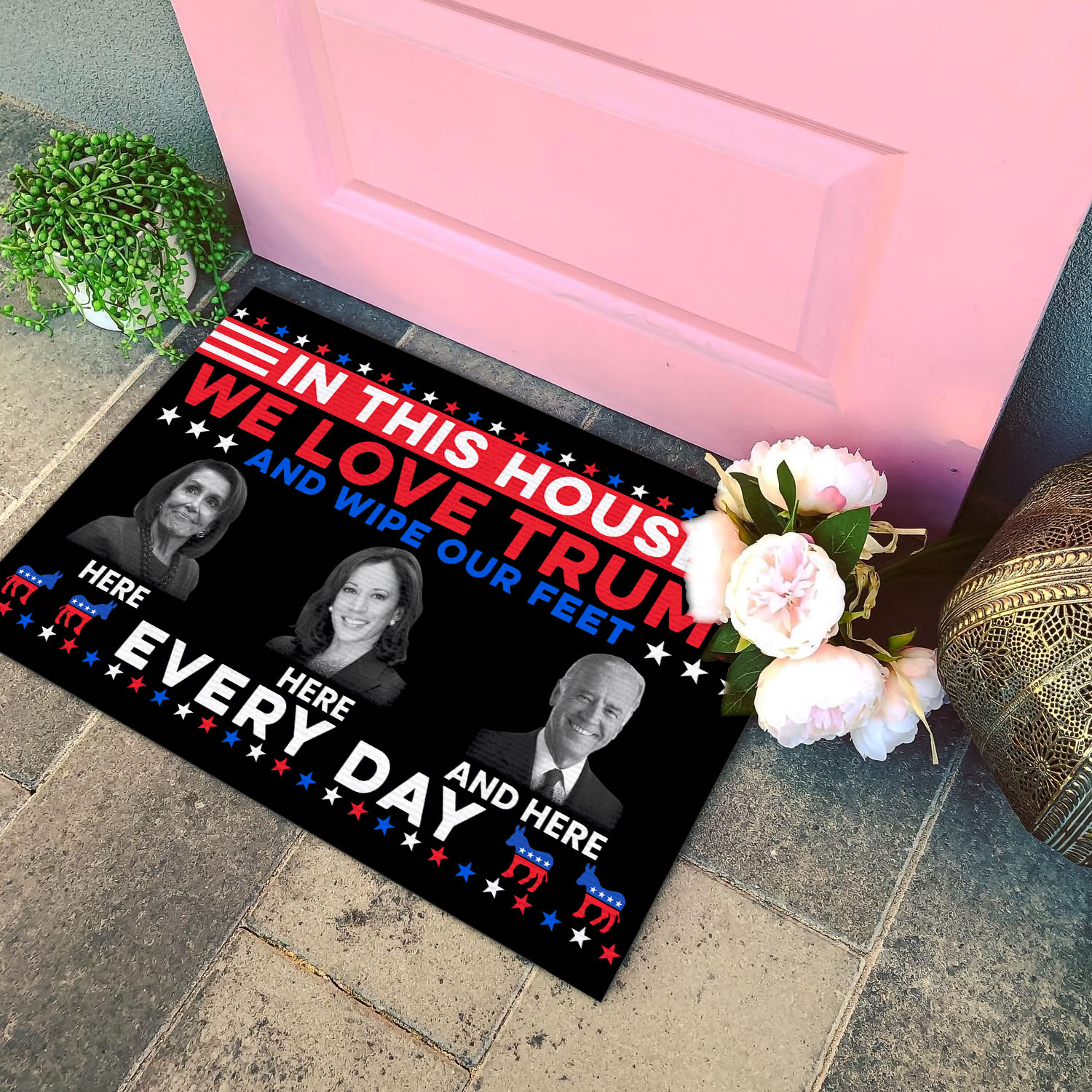 2O. NEW We Love Trump Doormat (5)-fix Doormat mockup 4