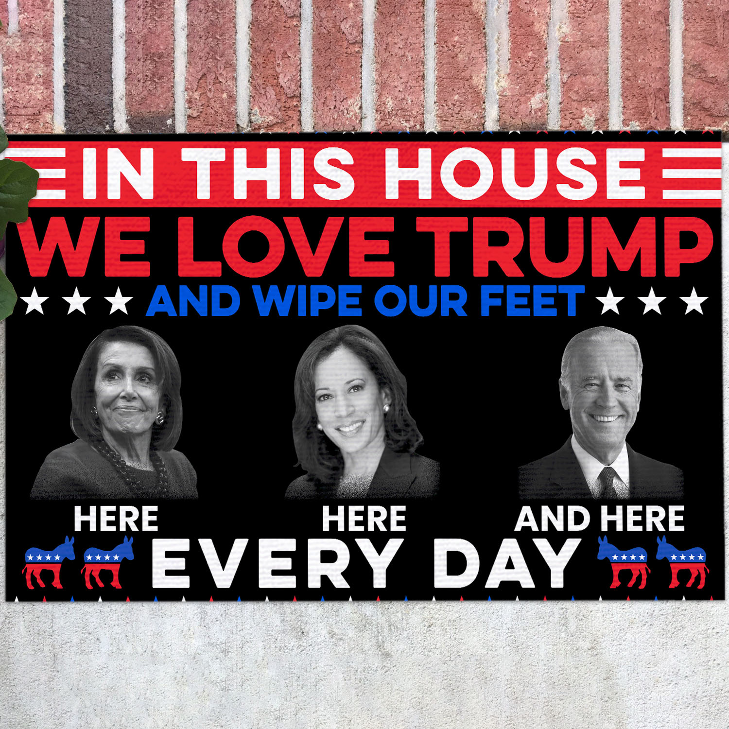 2O. We Love Trump Doormat (5) Doormat Mockup 12