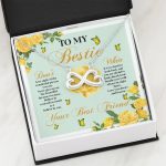 To My Bestie Don't Lose Sight Of The Wonderful Person You Are Infinity Heart Pendant Necklace