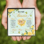 To My Bestie Don't Lose Sight Of The Wonderful Person You Are Interlocking Hearts Pendant Necklace