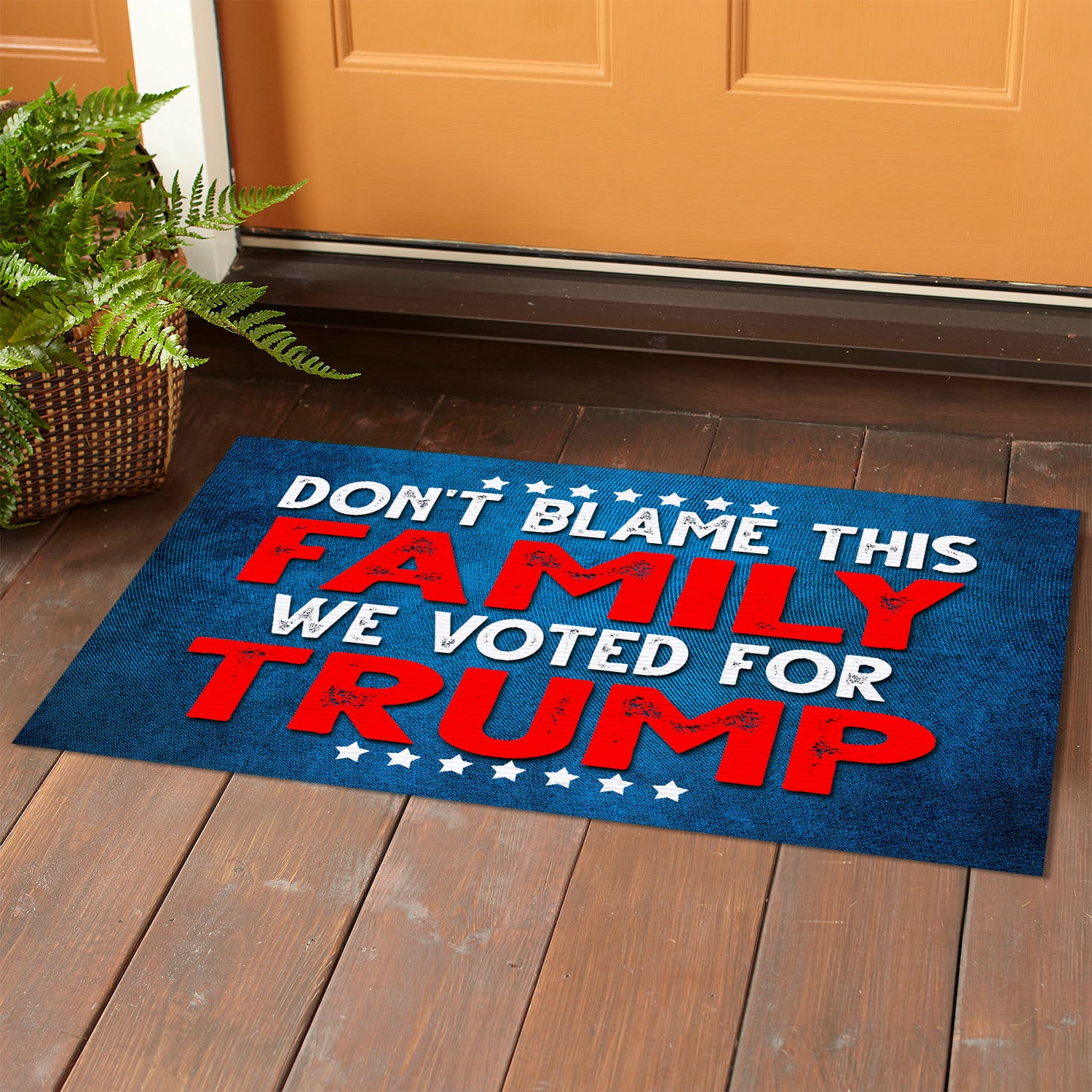 4 HG. Don't Blame This Family FIXX Doormat mockup 1