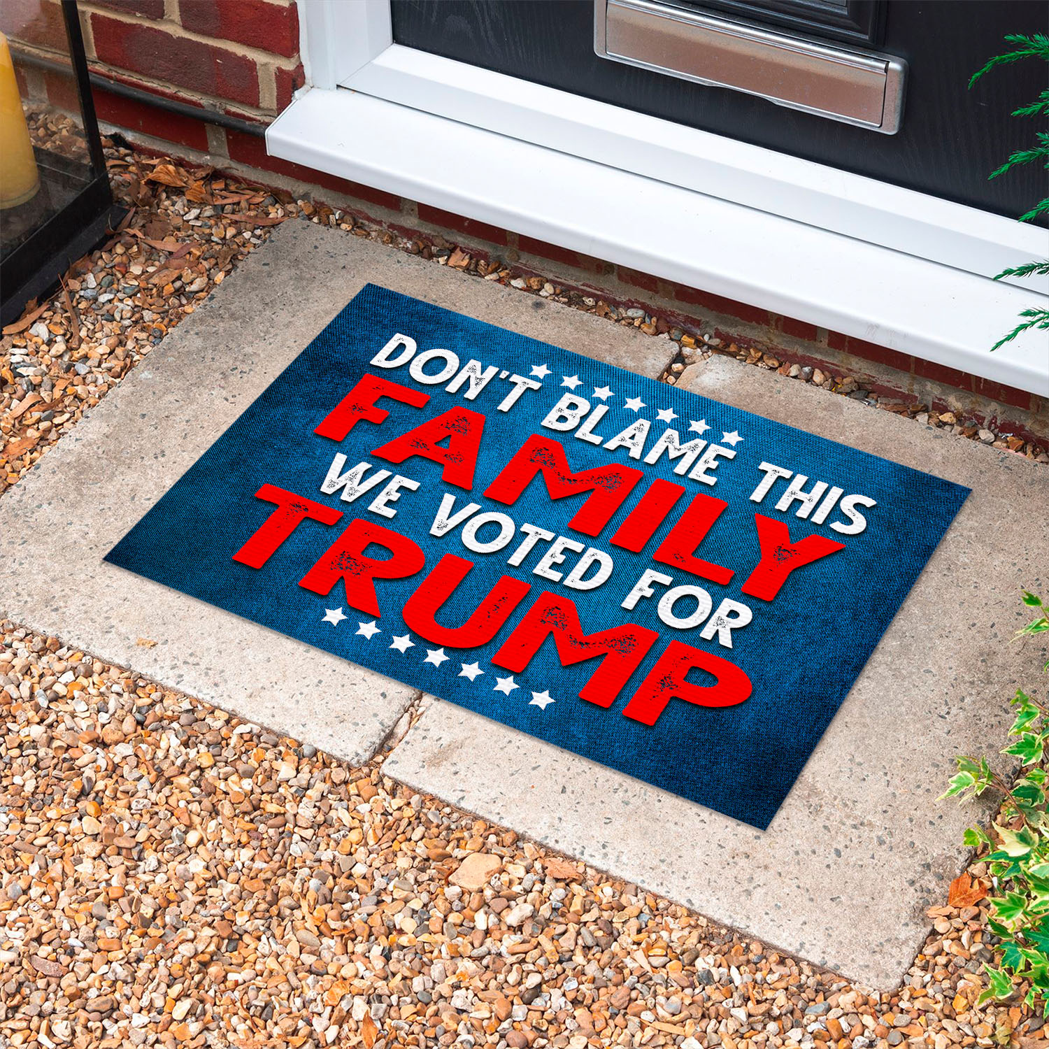 4 HG. Don't Blame This Family FIXX Doormat mockup 10