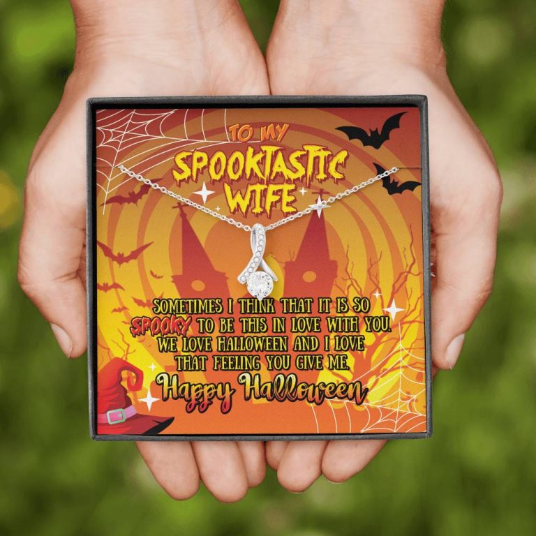 To My Spooktastic Wife Sometimes I Think That It Is So Spooky To Be This Alluring Beauty Necklace