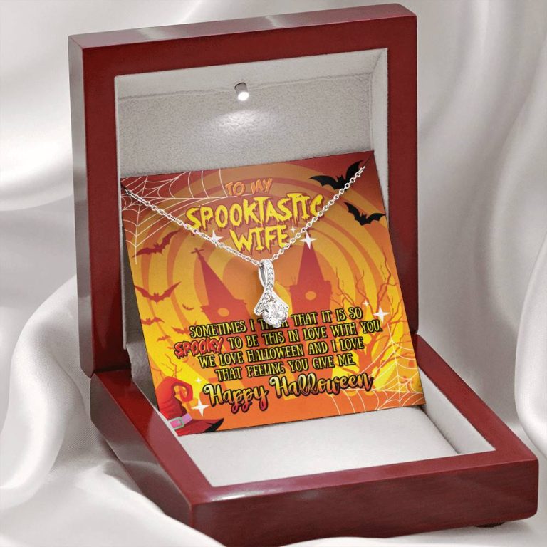 To My Spooktastic Wife Sometimes I Think That It Is So Spooky To Be This Alluring Beauty Necklace