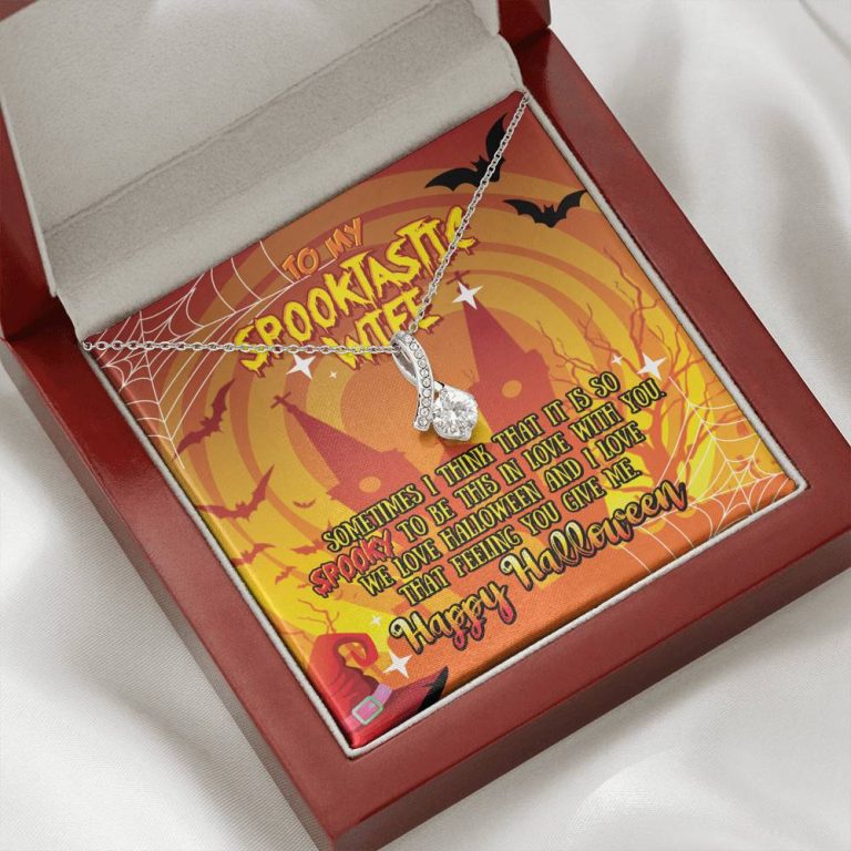 To My Spooktastic Wife Sometimes I Think That It Is So Spooky To Be This Alluring Beauty Necklace