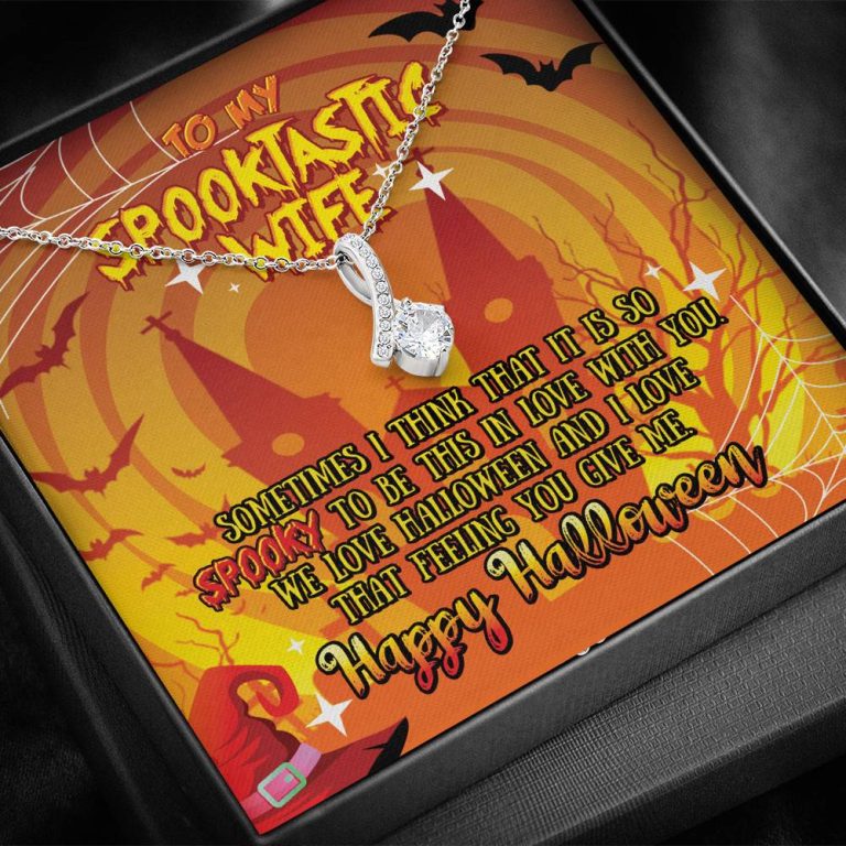 To My Spooktastic Wife Sometimes I Think That It Is So Spooky To Be This Alluring Beauty Necklace