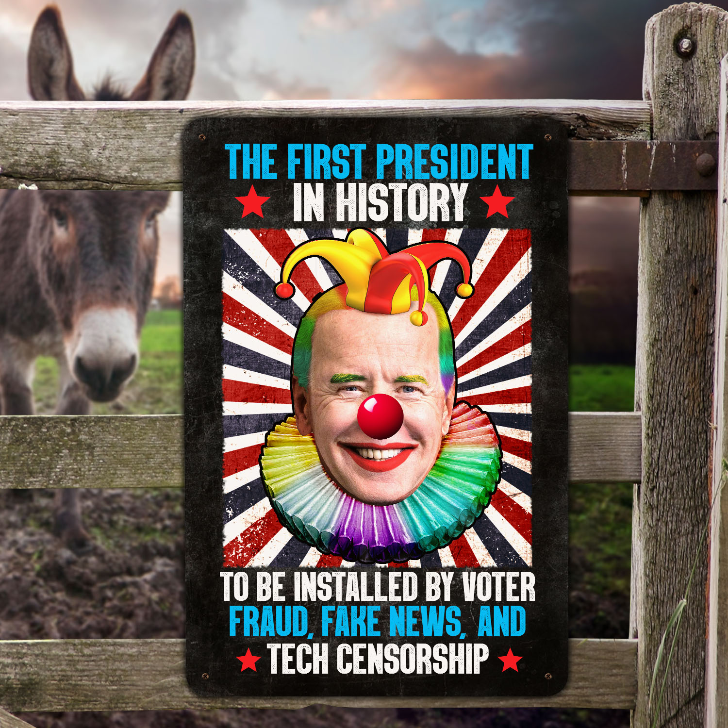 27 HG. First President In History Metal Sign (2) Metal Sign Mockup 7