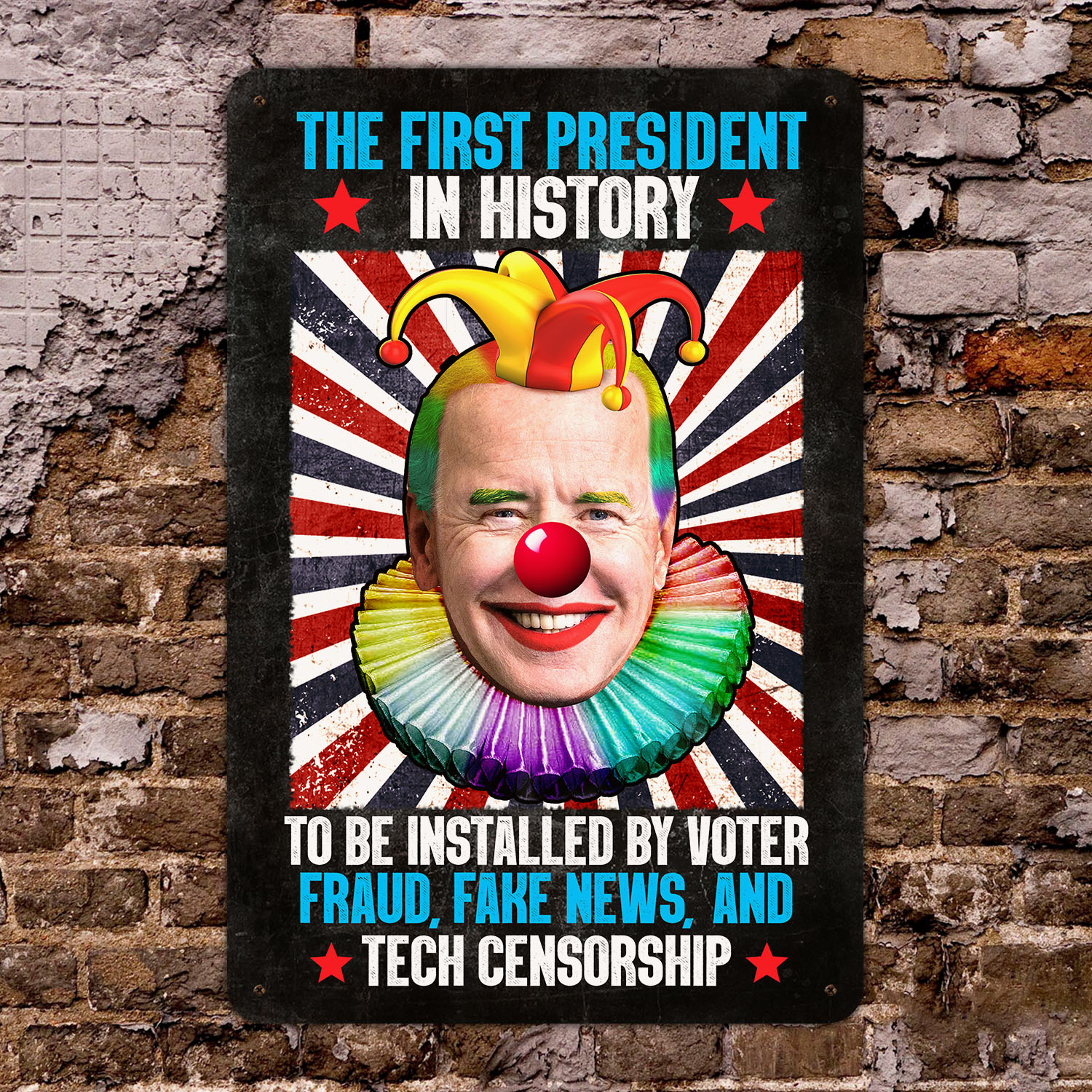 27 HG. First President In History Metal Sign (2) Metal Sign Mockup 8